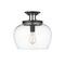 Z-Lite Joliet 1 Light Semi Flush Mount, Matte Black & Clear 473SF13-MB - alternate 2